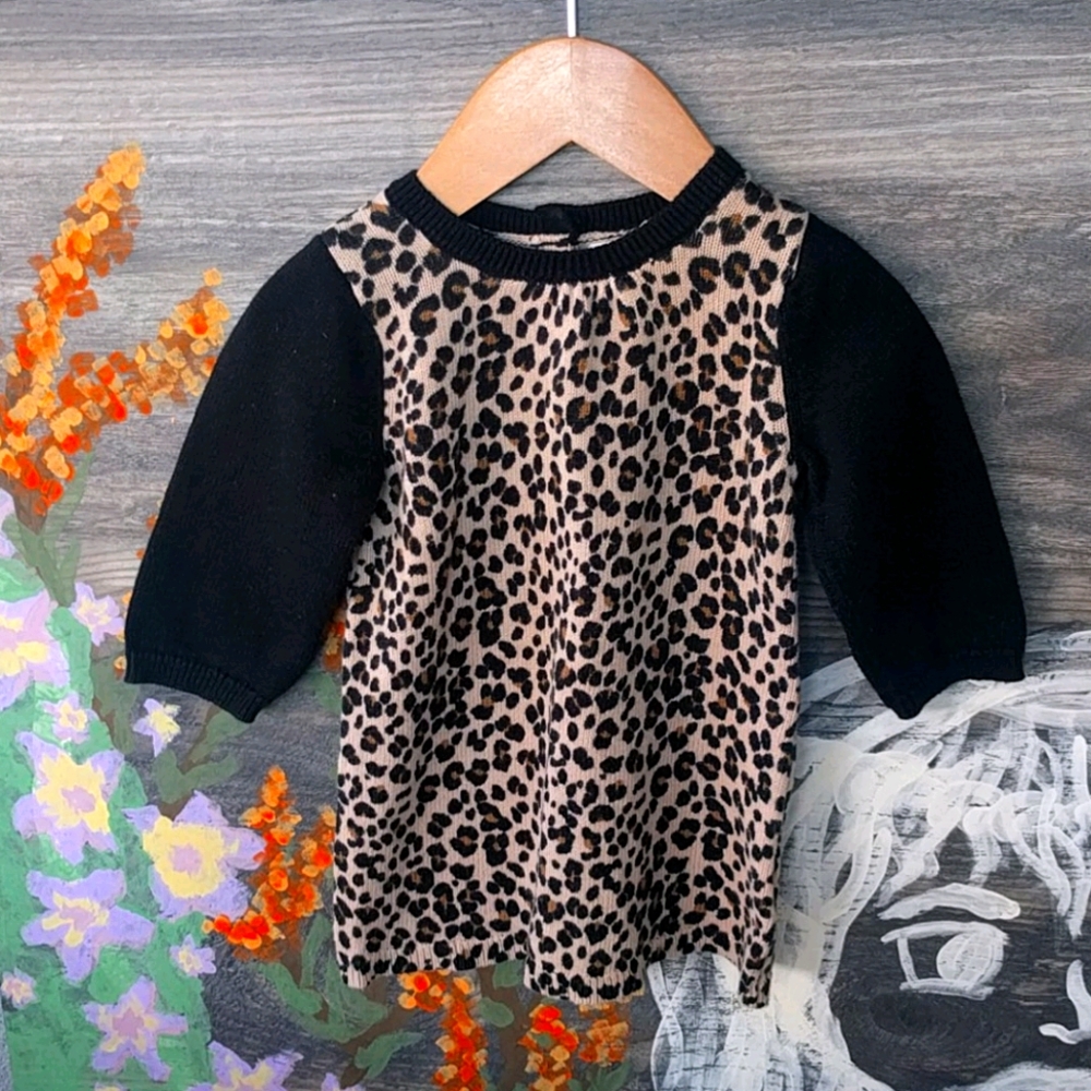 Leopard sweater dress 3-6 months